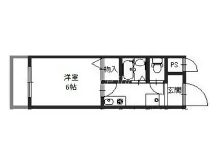 プラザコウエイⅡ(1K/4階)の間取り写真