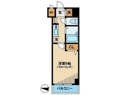 トーシンフェニックス方南町弐番館(1K/3階)の間取り写真