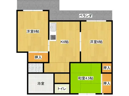 クレメント佐野(3K/3階)の間取り写真