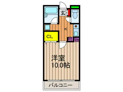 ジョイフル船橋(1K/2階)の間取り写真