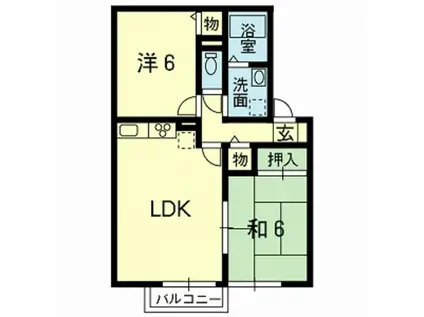 セジュールひばりヶ丘 A棟(2LDK/1階)の間取り写真