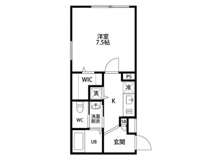 REVE STAGE(1K/4階)の間取り写真