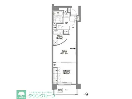 コンフォリア西麻布(1LDK/9階)の間取り写真