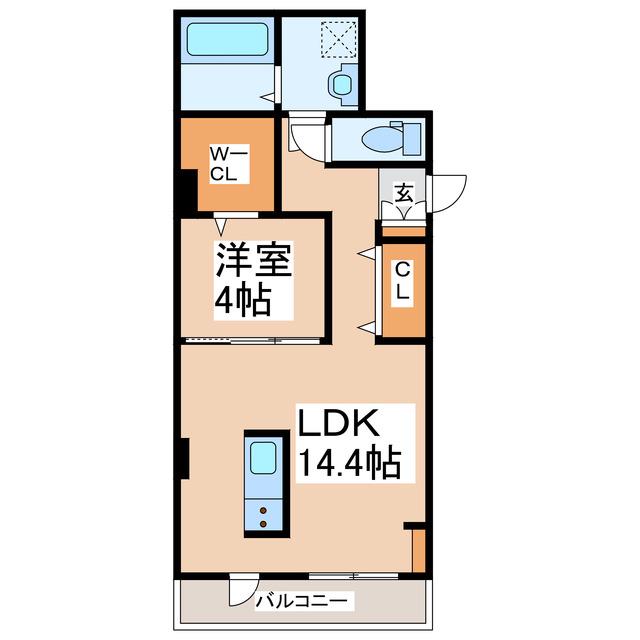 THE OASIS(1LDK/2階)の間取り写真