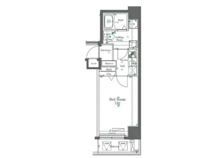 AZEST東陽町(1K/7階)の間取り写真