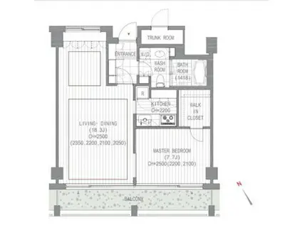 表参道ヒルズゼルコバテラスウエスト(1LDK/3階)の間取り写真