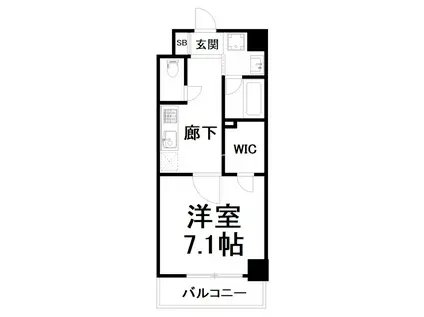ベラジオ雅び烏丸十条II(1K/2階)の間取り写真