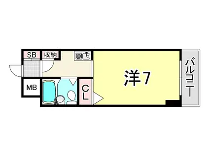 メルベールマウンテンヴィレッジ(ワンルーム/3階)の間取り写真