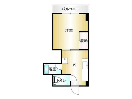 シティハウス立岩(1DK/4階)の間取り写真