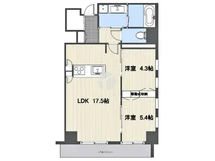 ABACUS KANDA(2LDK/8階)の間取り写真