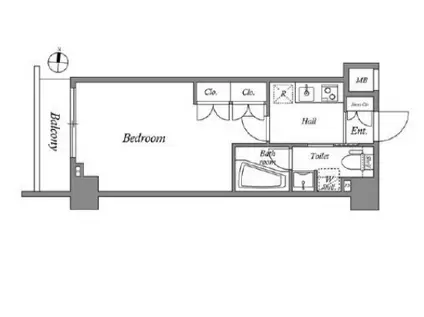 MFPRコート菊川(1K/5階)の間取り写真