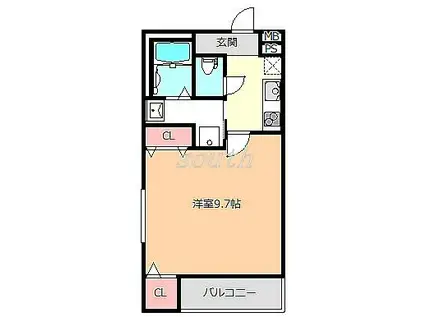 フジパレス山之内VIII番館(1K/1階)の間取り写真