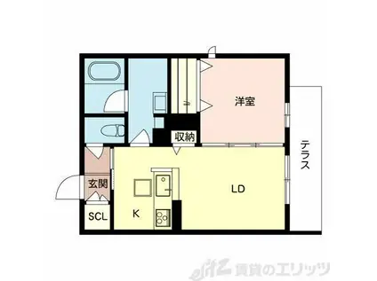 MAISON CLAIRE(1LDK/3階)の間取り写真