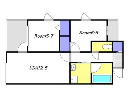 SERENA MRUNOUCHI(2LDK/2階)の間取り写真