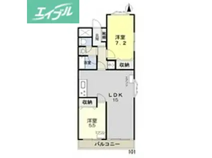 ソーシャルOMORI(2LDK/1階)の間取り写真