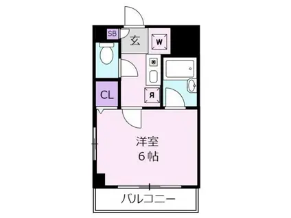 スリーベルマンションI(1K/4階)の間取り写真