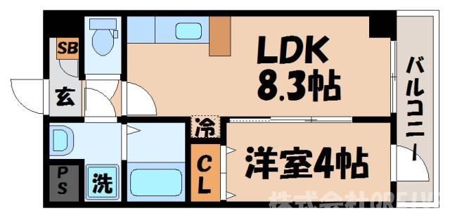 BLEZIOIII(1LDK/5階)の間取り写真
