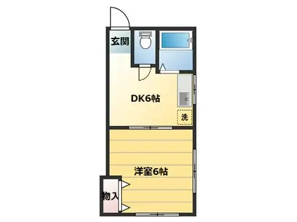 R FIELDS MATSUDO V(1DK/2階)の間取り写真