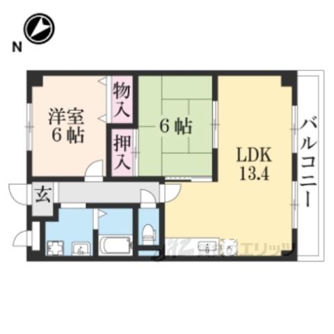 M5.BANKS(2LDK/2階)の間取り写真