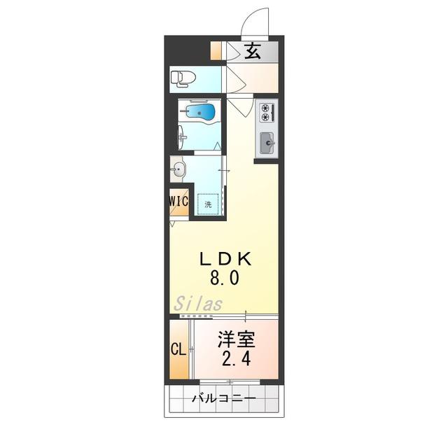 H-MAISON森ノ宮II(1LDK/3階)の間取り写真