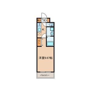 CREST TAPP 太閤通(1K/2階)の間取り写真