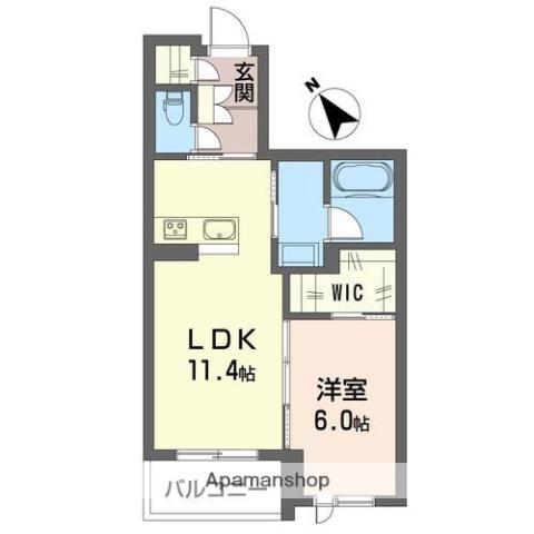 HS 八千代(1LDK/3階)の間取り写真