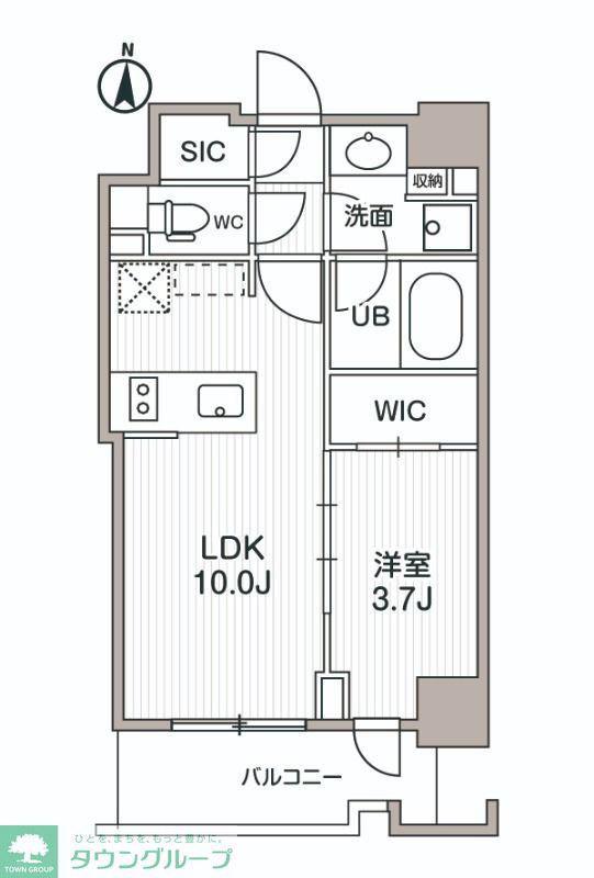 シーズンフラッツ両国サウス(1LDK/8階)の間取り写真
