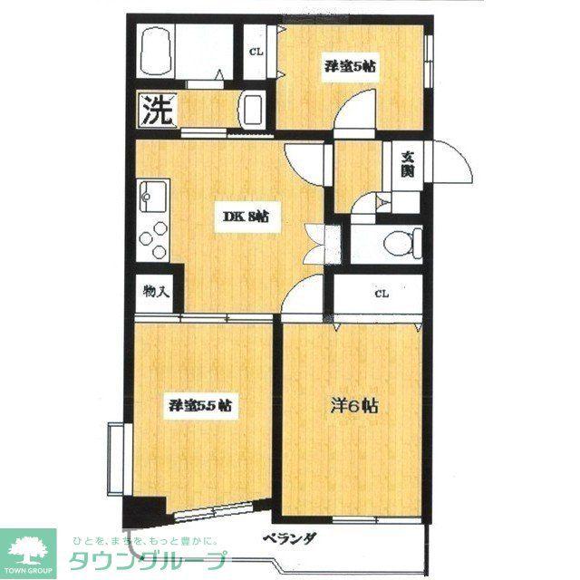 第2セリタビル(2SDK/3階)の間取り写真