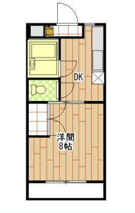 マンションヒカリI(1DK/3階)の間取り写真