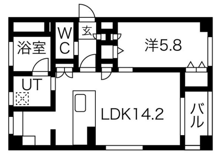 フローラ梅田東(1LDK/7階)の間取り写真