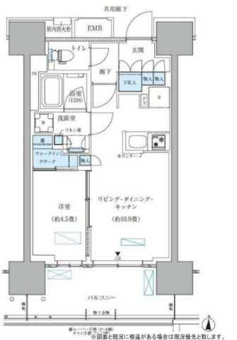 パークアクシス西大島コンフォートスクエア(1LDK/6階)の間取り写真