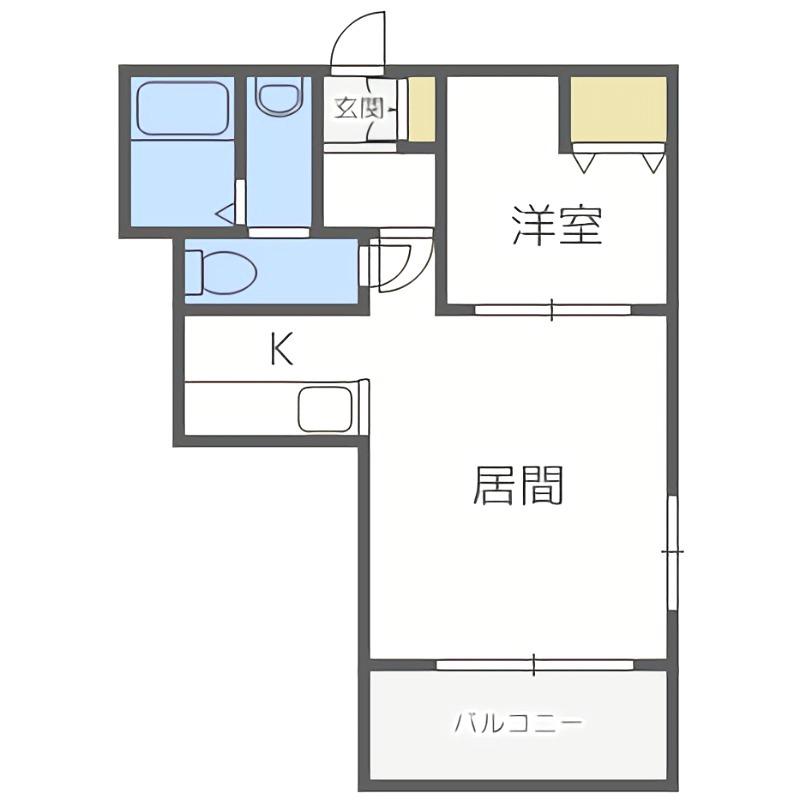 REGALO菊水二条(1LDK/8階)の間取り写真