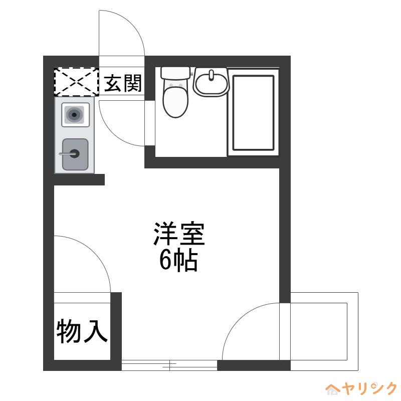 ハートイン中切N棟(ワンルーム/5階)の間取り写真