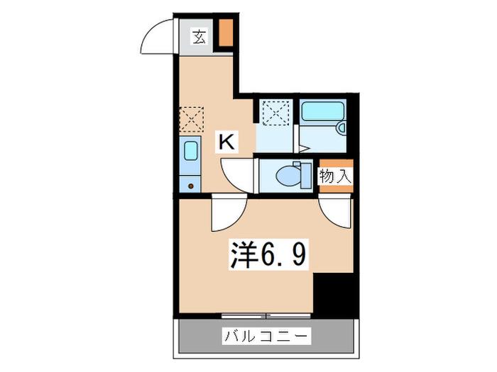 T´S GARDEN 小田急相模原(1K/4階)の間取り写真