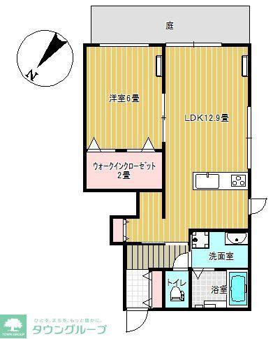 プランドール中町II(1LDK/1階)の間取り写真