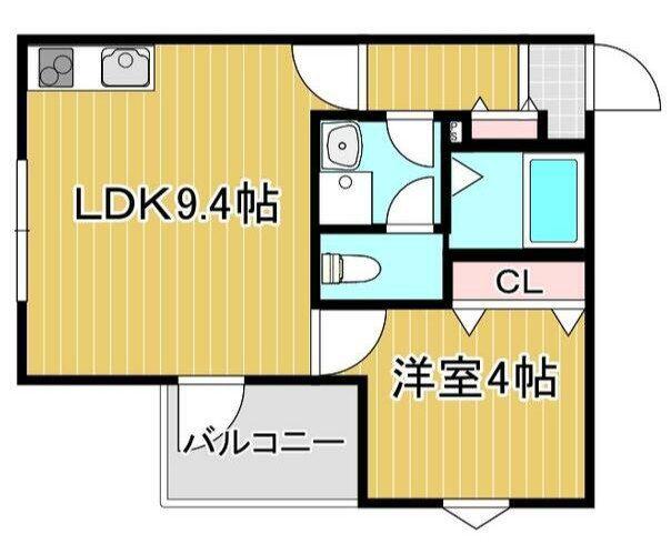 LA-CREA ZII(1LDK/2階)の間取り写真