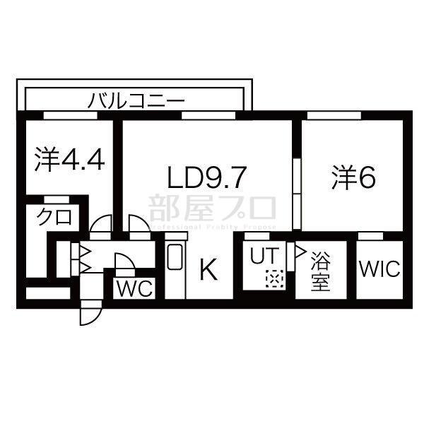 GRANMODE西町南(2LDK/3階)の間取り写真