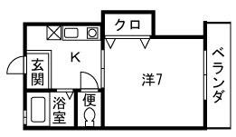 プレジィール(1K/1階)の間取り写真