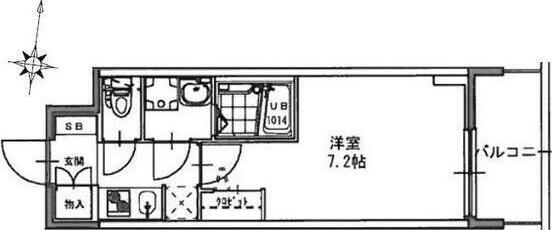 S-RESIDENCE新大阪ウエスト(1K/6階)の間取り写真