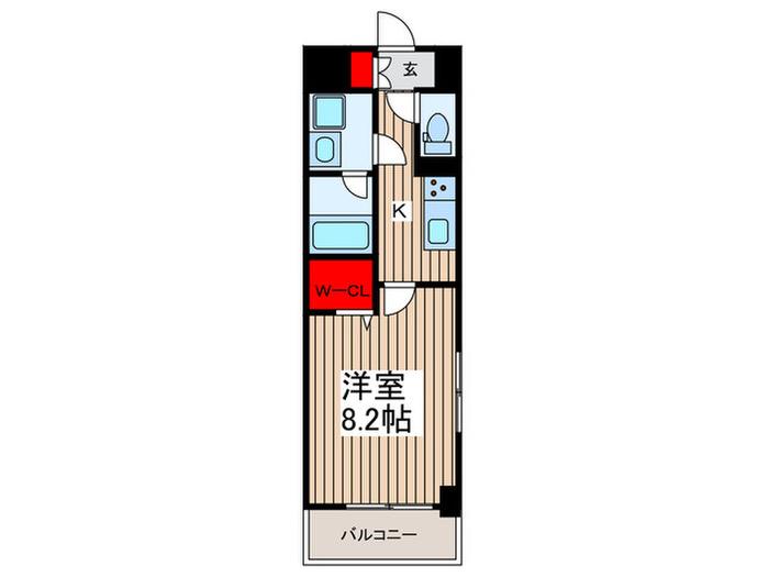 EL VIENTO(1K/5階)の間取り写真