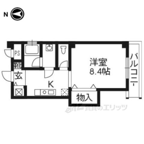 一太郎パート3(1K/2階)の間取り写真