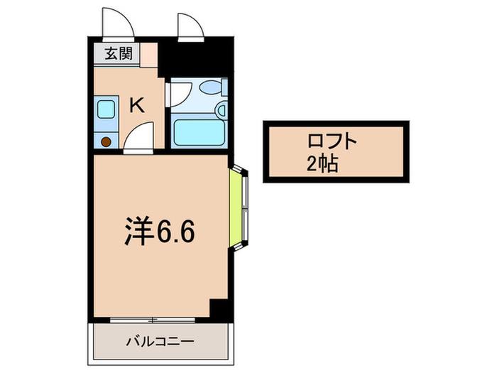 ブラウンコート(1K/5階)の間取り写真