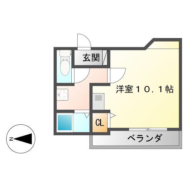 第一中央ビルディング(ワンルーム/5階)の間取り写真