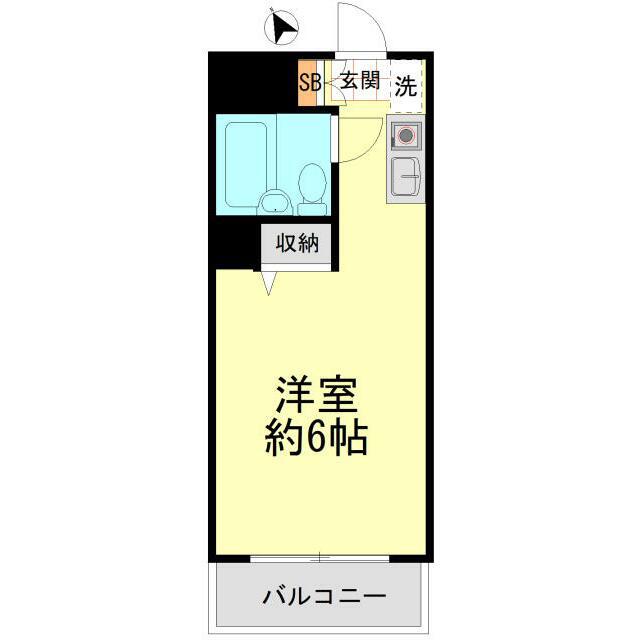 アイディ平和島(ワンルーム/4階)の間取り写真