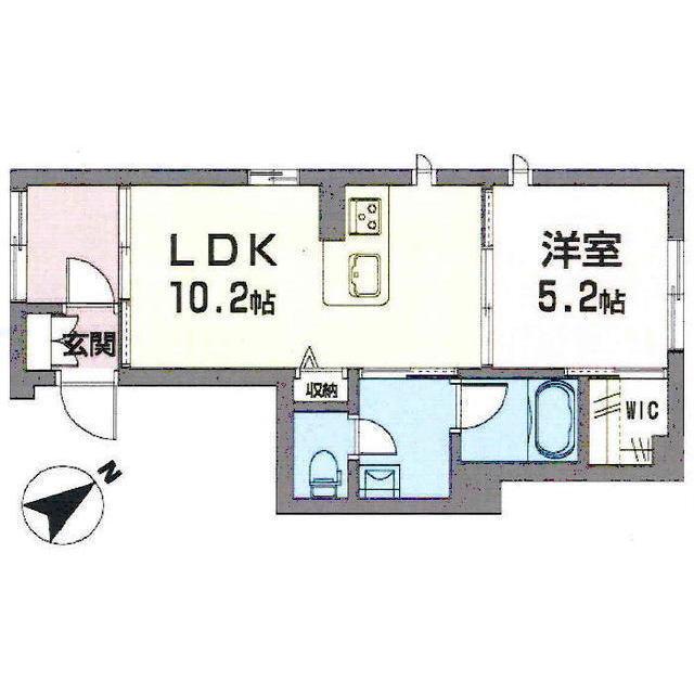 カーサ・キュムラス(1LDK/1階)の間取り写真