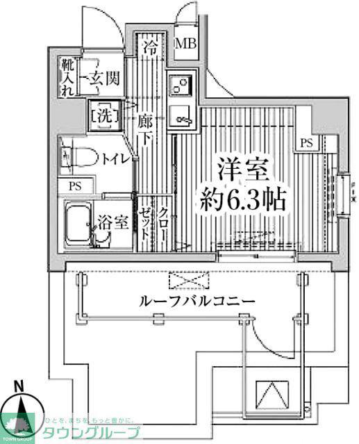 HF東中野レジデンス(1K/9階)の間取り写真