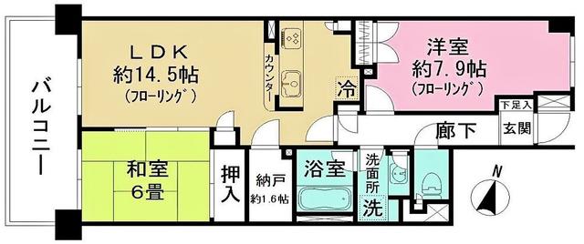 東急ドエルアルス栗平L-SIDE(2SLDK/2階)の間取り写真