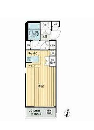 ワコーレ田園調布(ワンルーム/3階)の間取り写真