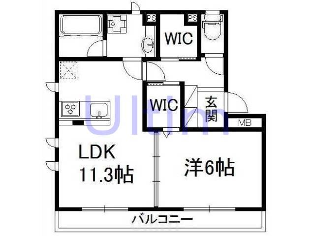 ベル ブランチ(1LDK/3階)の間取り写真