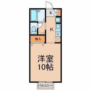 リヴェール検見川(1K/2階)の間取り写真